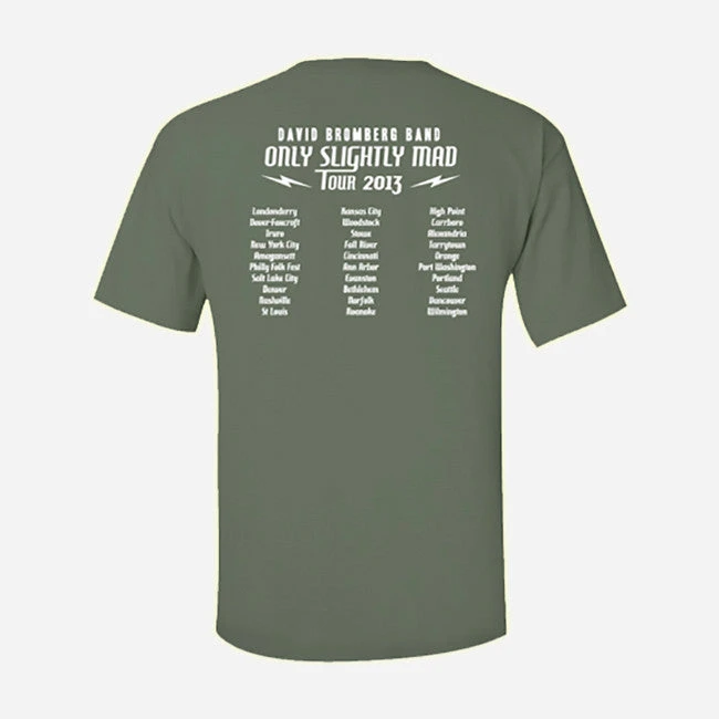 David Bromberg Only Slightly Mad Tour Fatigue Green T-Shirt
