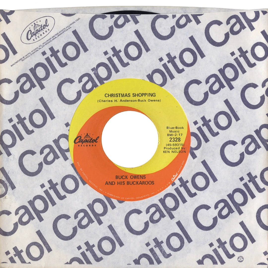 Buck Owens And His Buckaroos Christmas Shopping (Vintage Vinyl 45 - 1st Pressing) New Merch