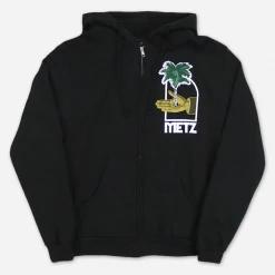 Metz Palm Black Zip Hoodie