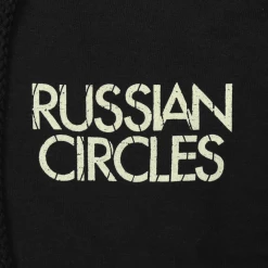 Russian Circles (Band) Skullflower Black Zip Hoodie New Merch