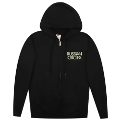 Russian Circles (Band) Skullflower Black Zip Hoodie New Merch