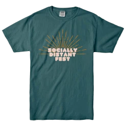 Socially Distant Fest SDF Logo Blue Spruce T-Shirt New Merch