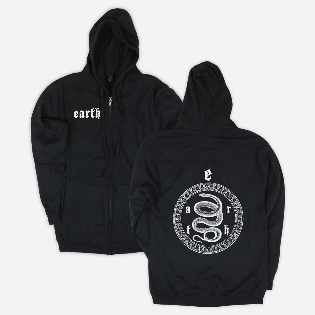 Earth Sigil Black Zip Up Hoodie
