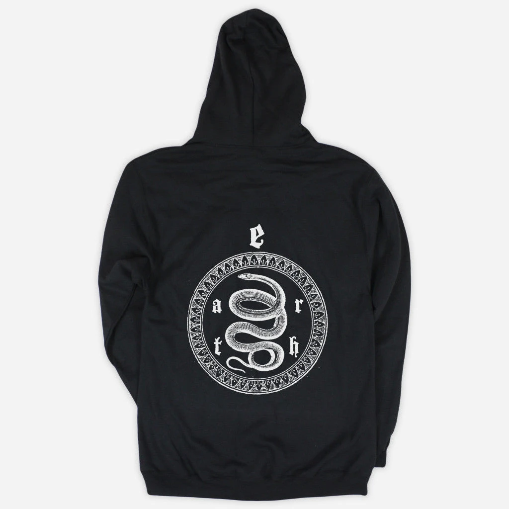 Earth Sigil Black Zip Up Hoodie