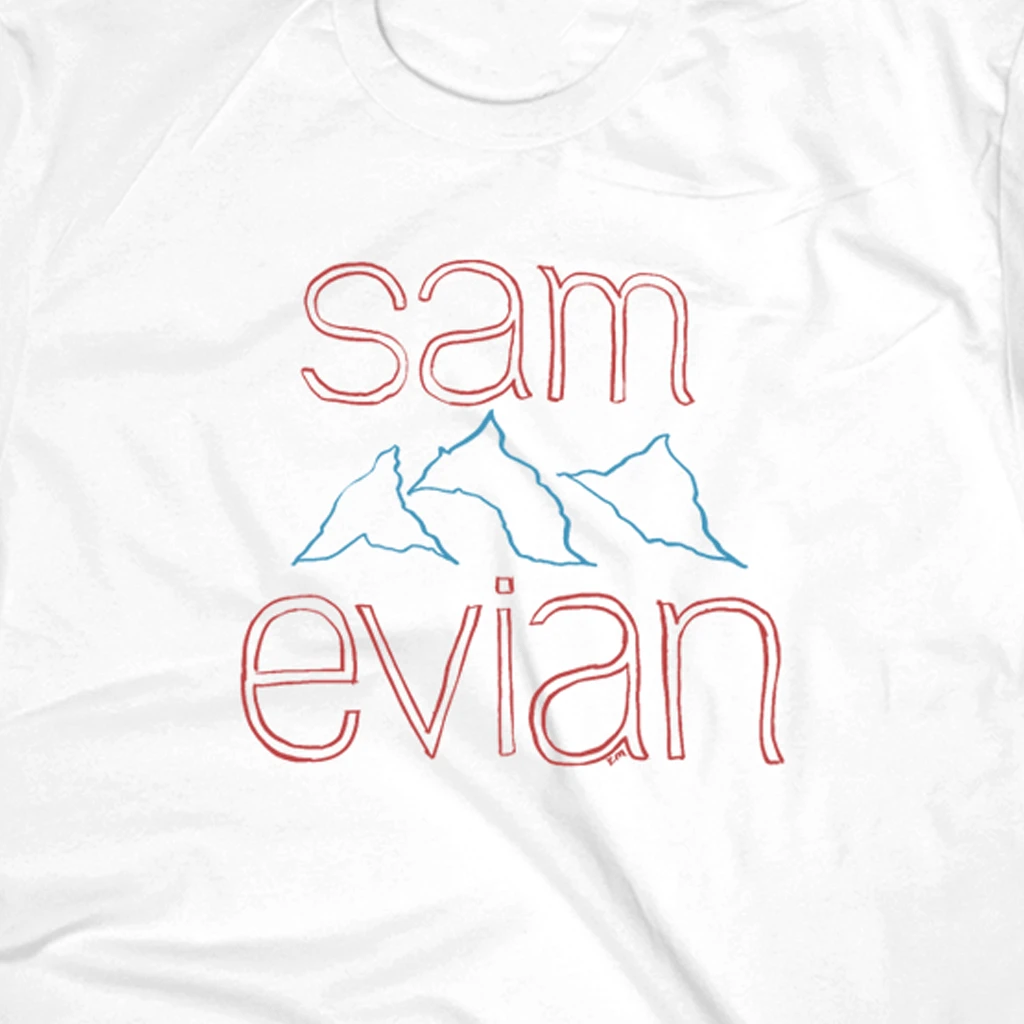 Sam Evian New Merch Mountains White T-Shirt