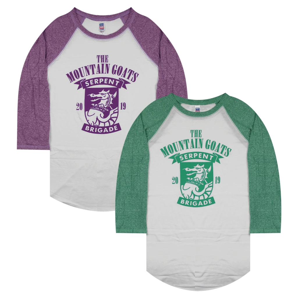 The Mountain Goats Serpent Brigade Baseball T-Shirt New Merch
