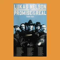 Lukas Nelson & Promise Of The Real Tour 2021 Space Signed Poster