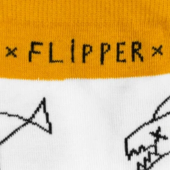 Flipper Fish - Yellow & White Socks