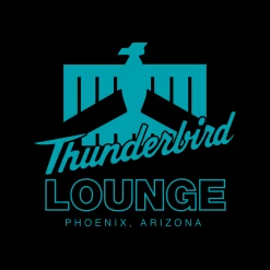 Thunderbird Lounge TL Logo Black Zip Up Hooded Sweatshirt