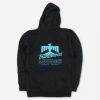 Thunderbird Lounge TL Logo Black Zip Up Hooded Sweatshirt