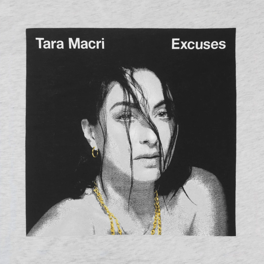 Tara Macri Excuses Heather White T-Shirt New Merch