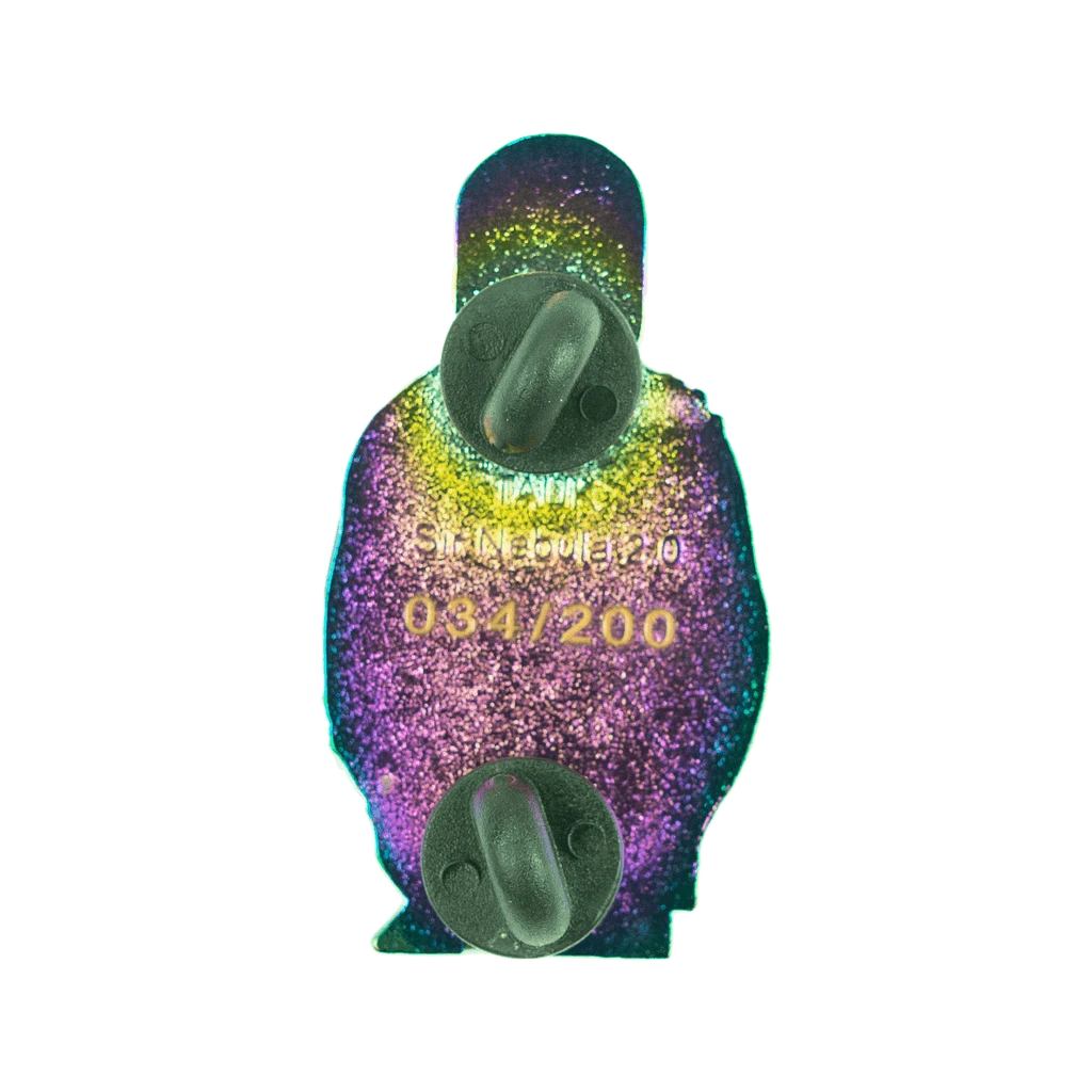TAUK Sir Nebula Limited Edition Rainbow Metallic Pin