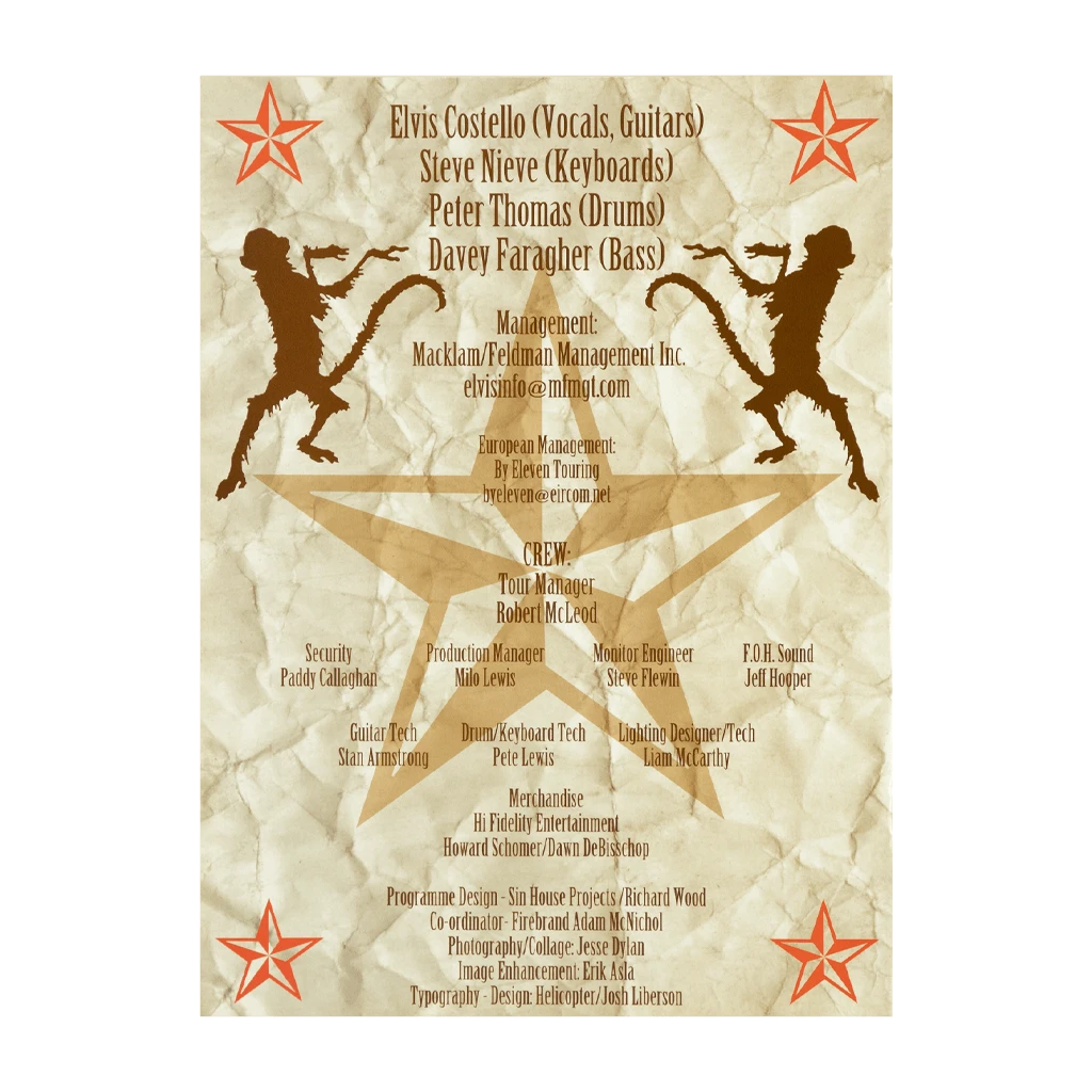 Elvis Costello New Merch The Monkey Speaks His Mind Book