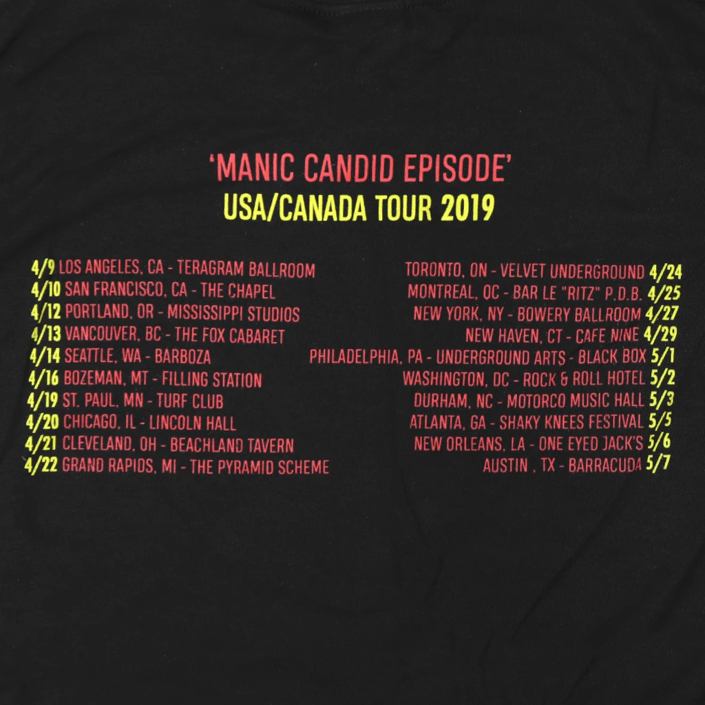 The Murlocs Manic Candid Episode USA/Canada 2019 Tour T-Shirt