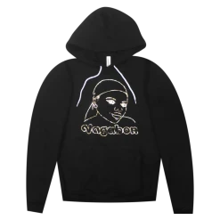 Vagabon New Merch Portrait Black Pullover Hoodie