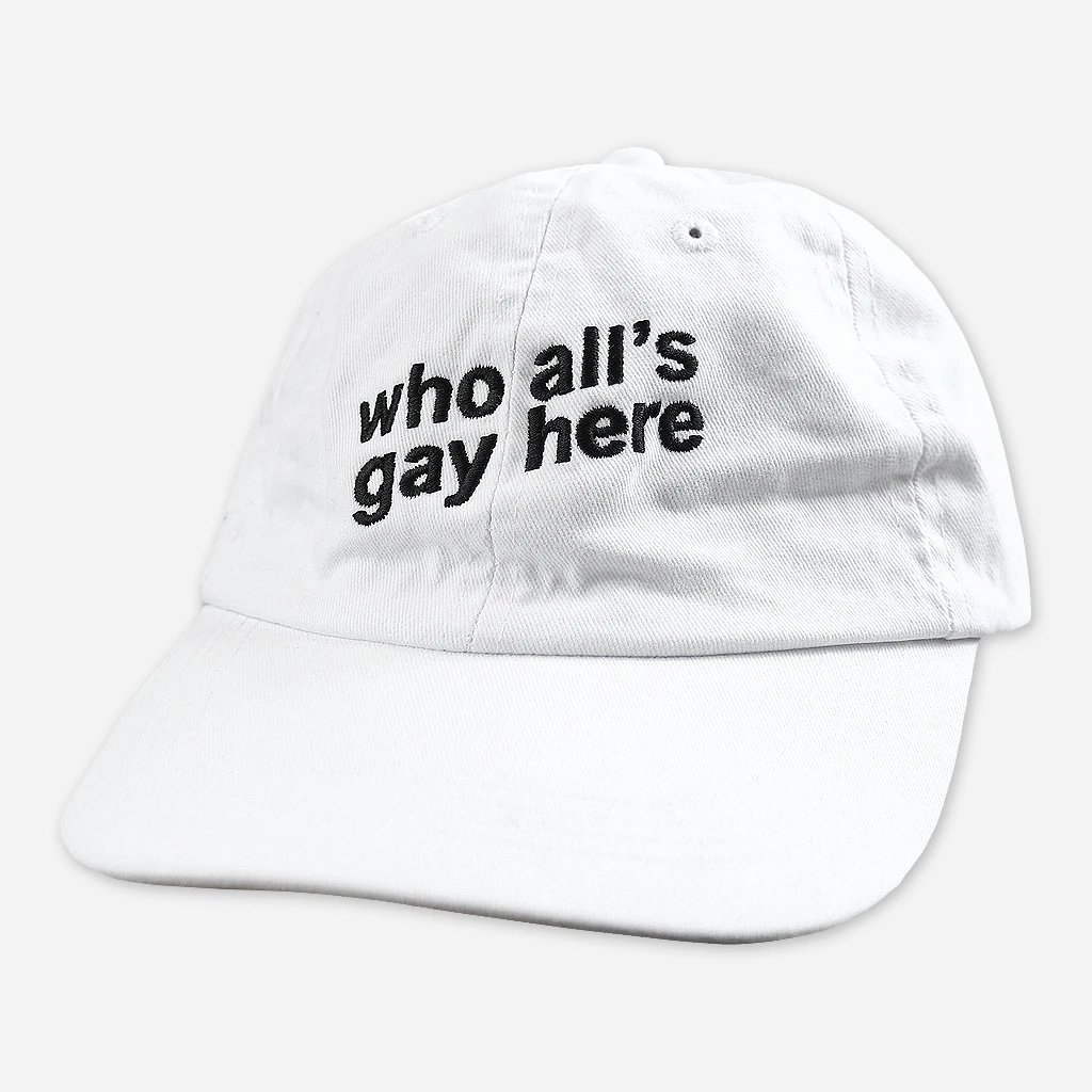 Autostraddle New Merch Who All's Gay Here Hat