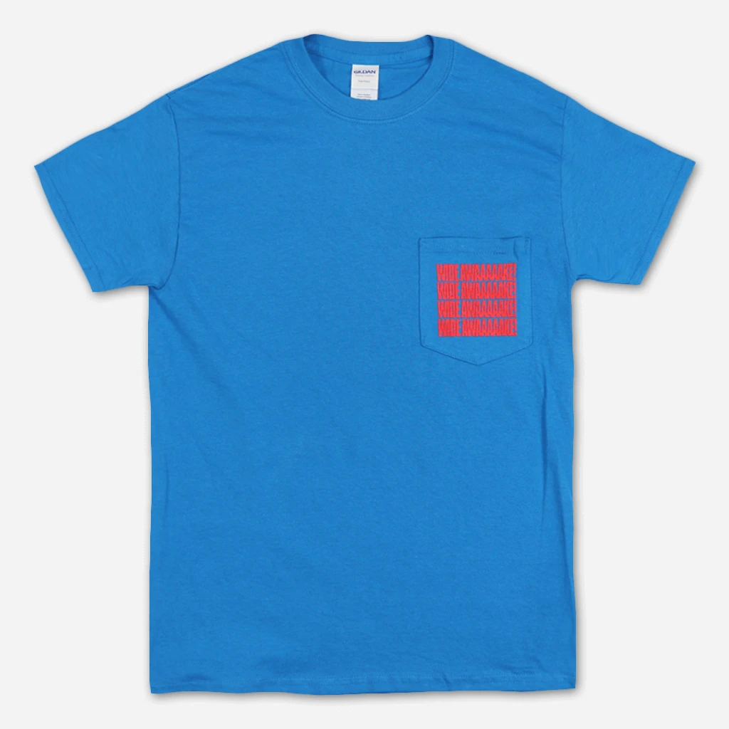 Parquet Courts Falling Statue Sapphire Pocket T-Shirt New Merch