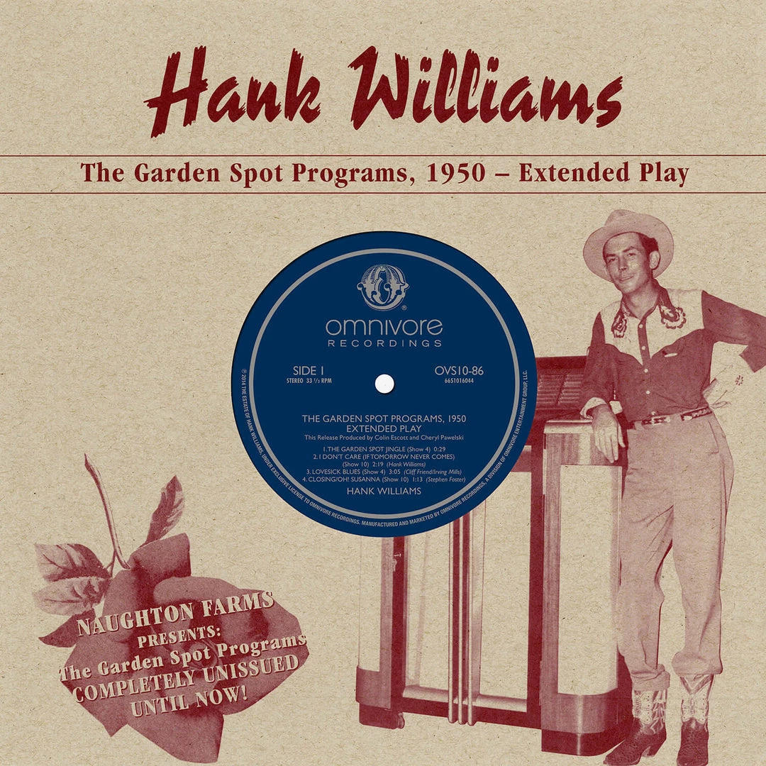 Hank Williams New Merch The Garden Spot Programs, 1950 - Extended Play