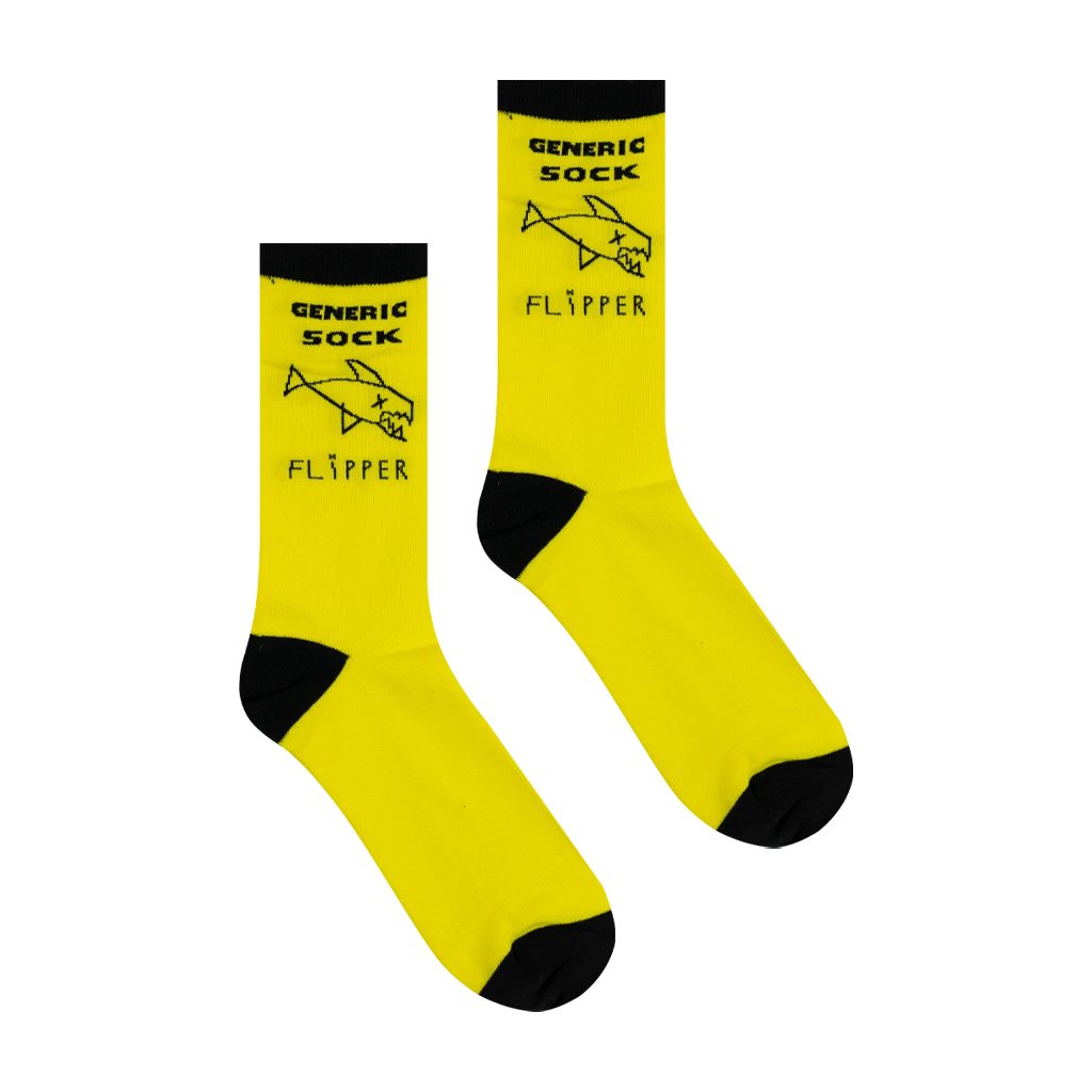 Flipper New Merch Fish - Yellow & Black Socks
