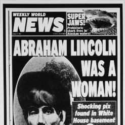 Weekly World News New Merch Abraham Lincoln Was A Woman! Poster