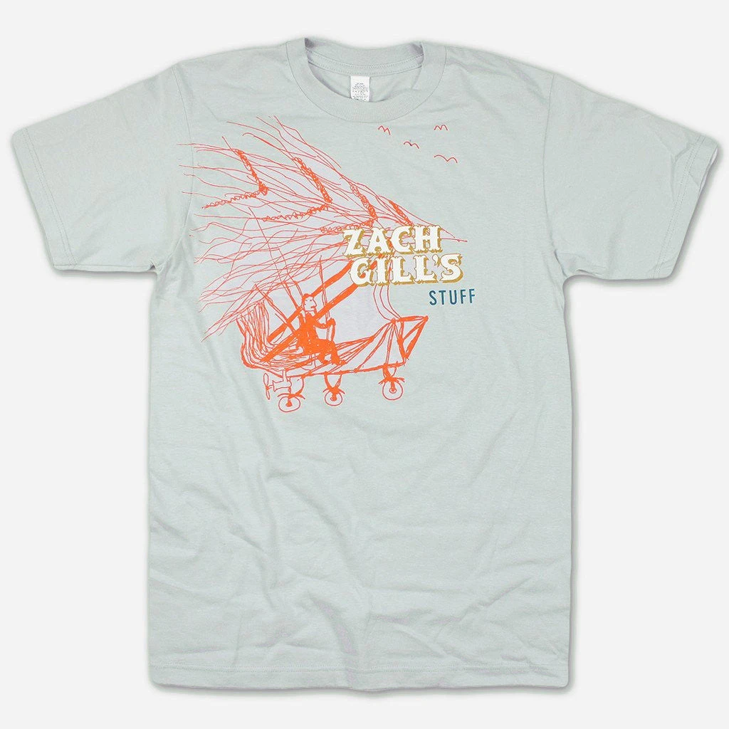 Zach Gill New Merch Flying Machine Alt Grey T-Shirt