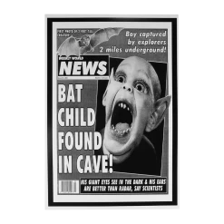 Weekly World News Bat Boy Found In Cave! Poster New Merch