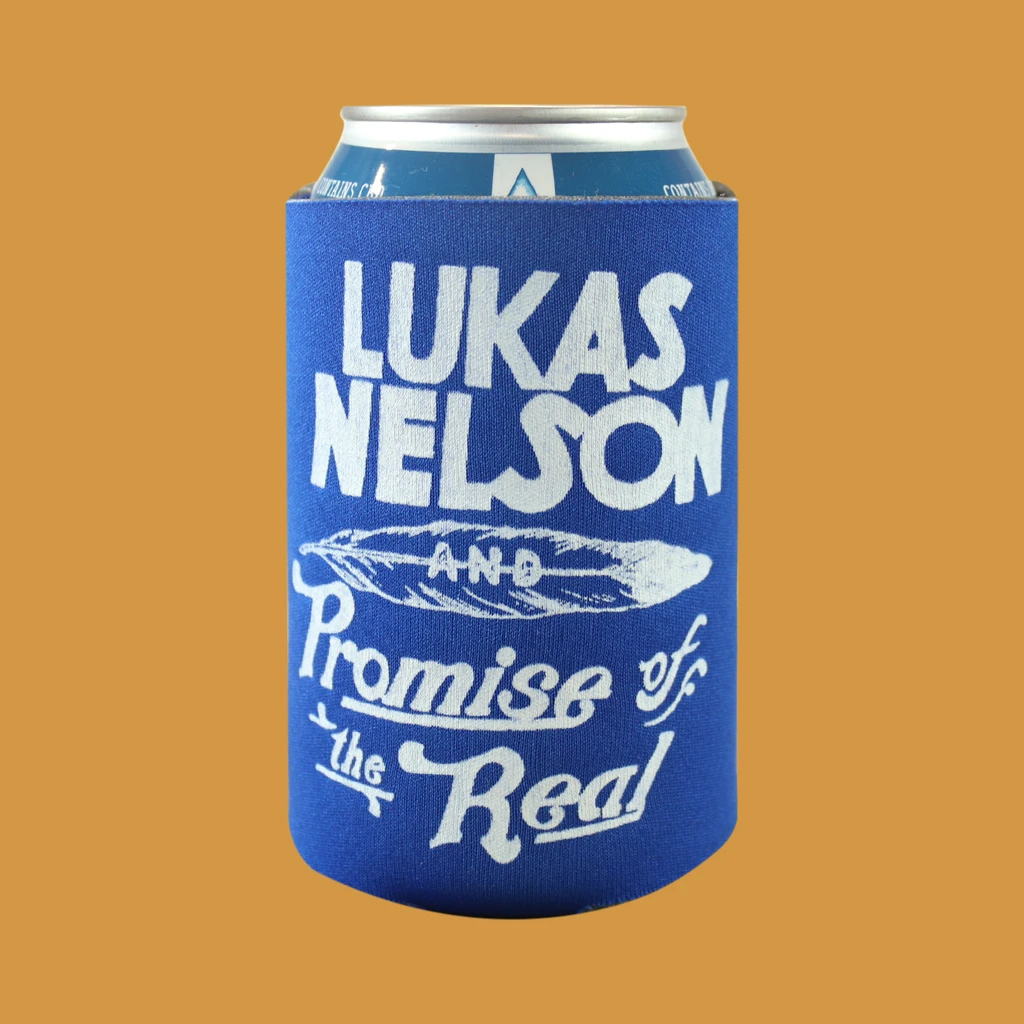 Lukas Nelson & Promise Of The Real Blue Feather Koozie