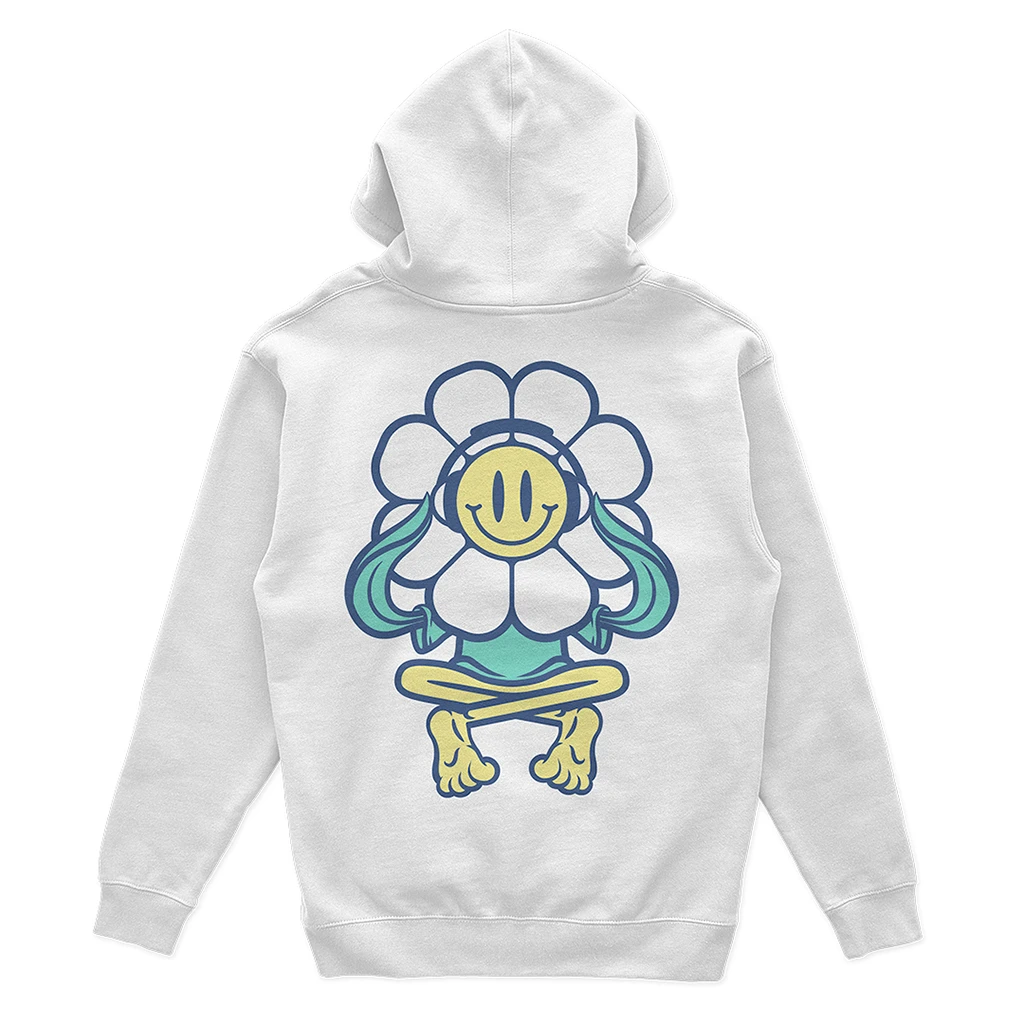 Disco Lines Flower Face Hoodie New Merch