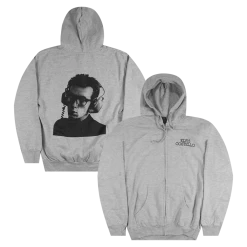 Elvis Costello Stereophonic Zip Athletic Grey Hoodie New Merch
