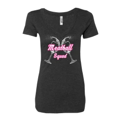 Meatball Merch Meatball Squad Wine Glasses Women's V-Neck New Merch