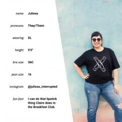 Autostraddle Basic Scissoring Black Tee New Merch