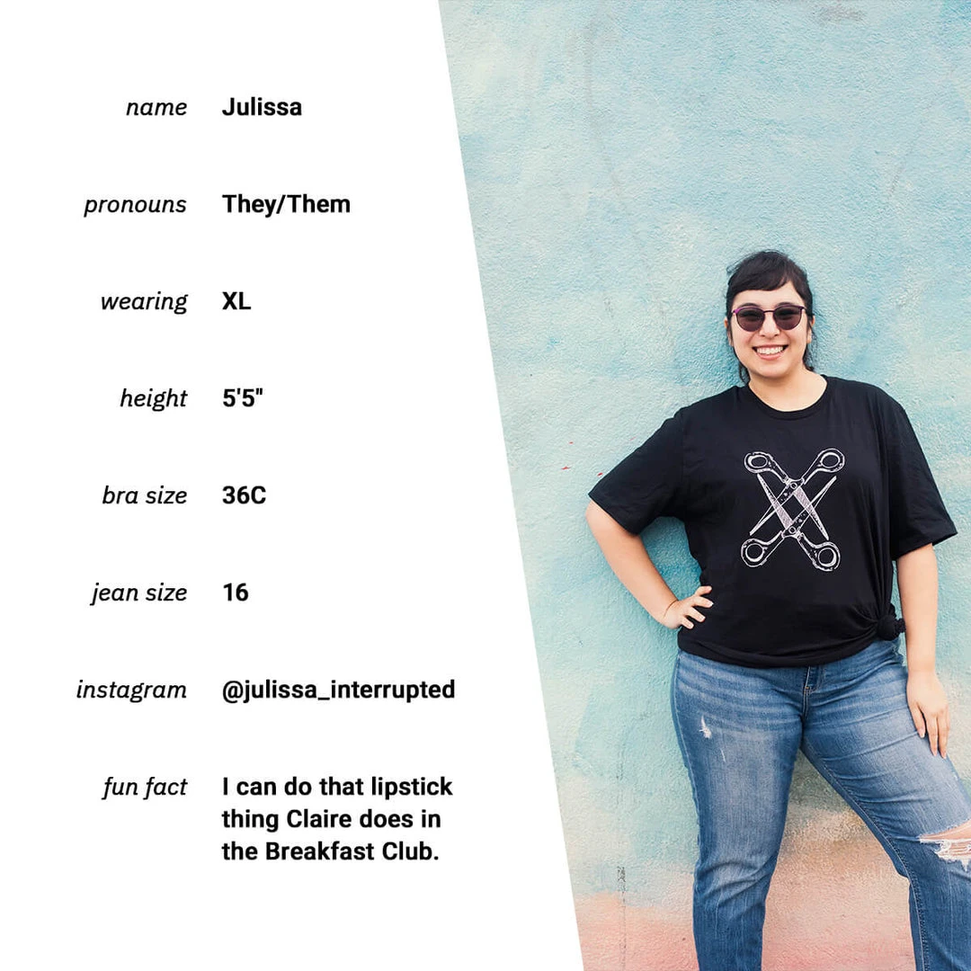 Autostraddle Basic Scissoring Black Tee New Merch