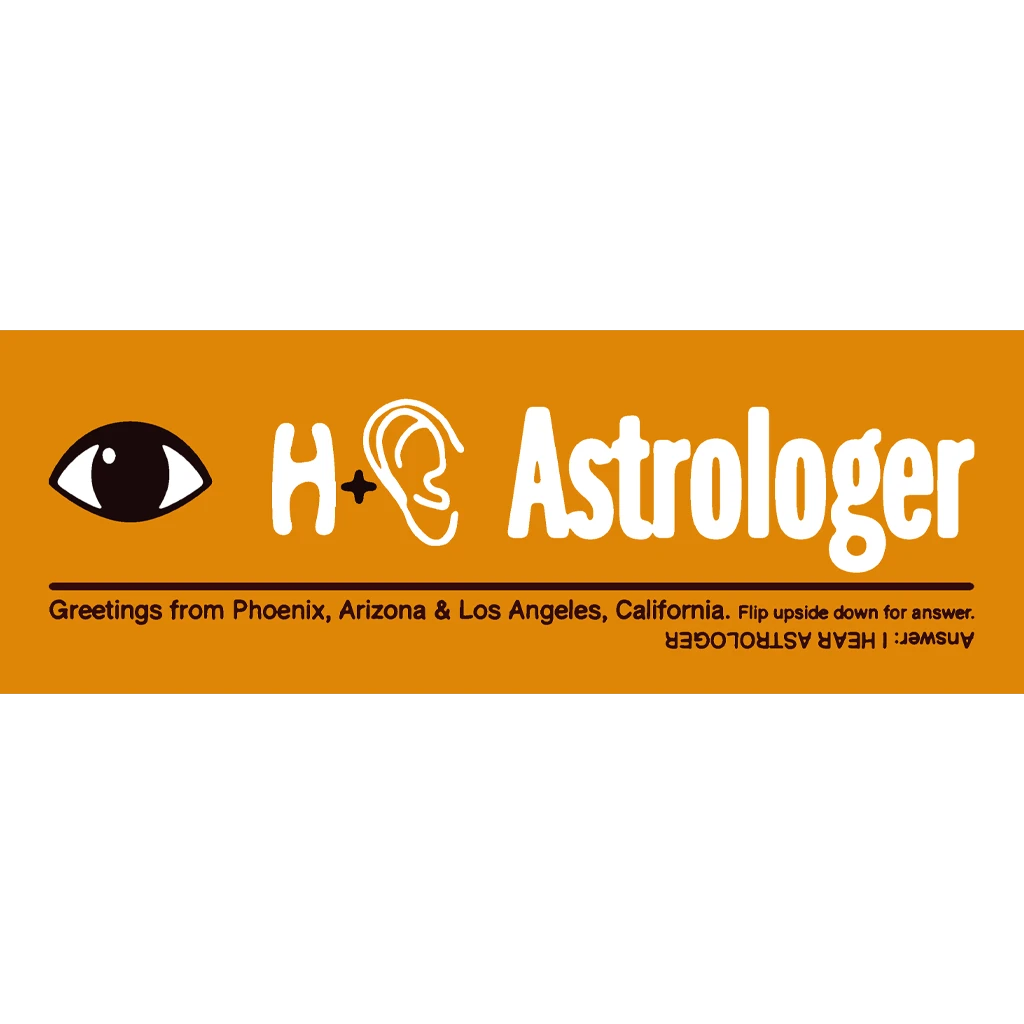Eye H(ear) Astrologer Orange Bumper Sticker New Merch