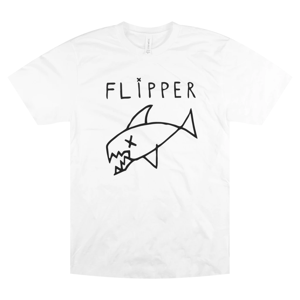 Flipper New Merch Classic Long Fish White T-Shirt